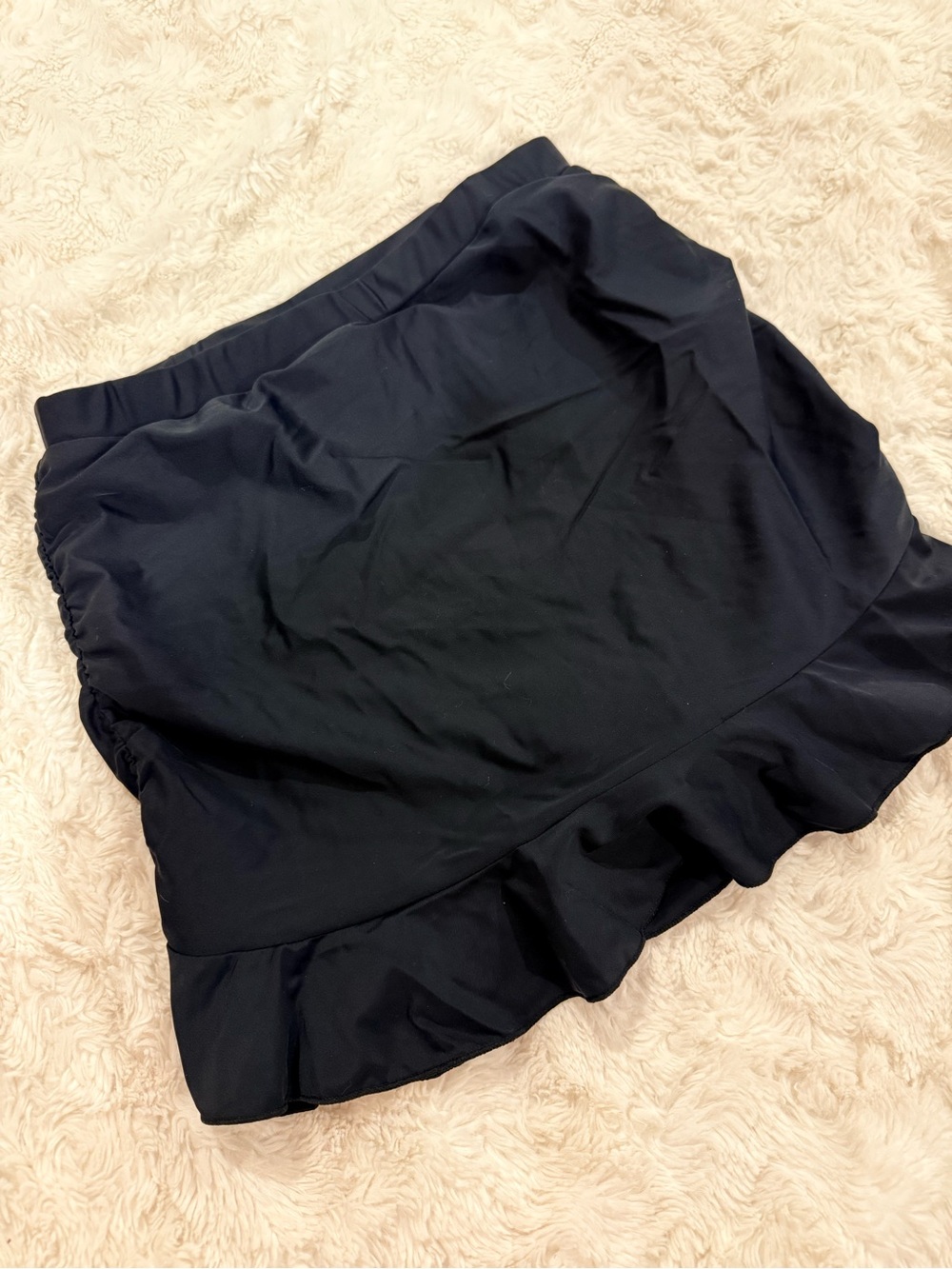Women’s Black Ruffle Swim Skirt